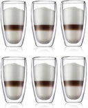 Verre à latte macchiato Bodum à double paroi Pavina - Valve brevetée - 450 ml - 6 pièces