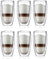 Verre à latte macchiato Bodum à double paroi Pavina - Valve brevetée - 450 ml - 6 pièces
