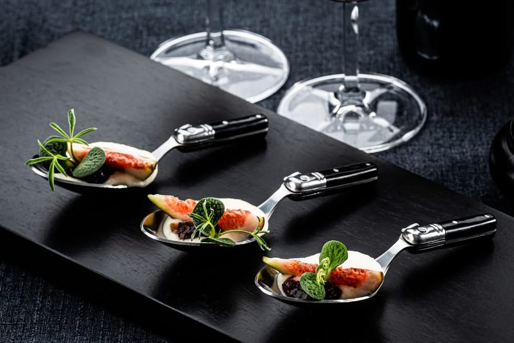 Laguiole Style de Vie Cuillère à Amuse Premium Line Noir - 6 pièces