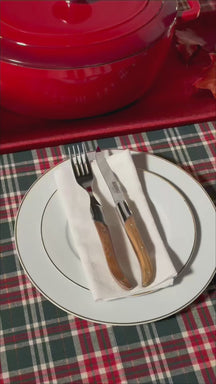 Couteaux à steak Blackwell Laguiole - Brut Noir - Bois d'olivier - 6 pièces