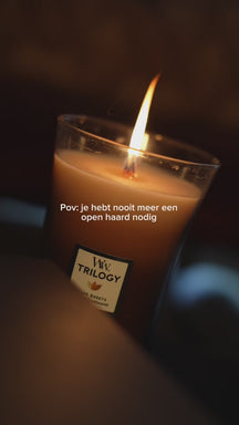 Bougie parfumée WoodWick Ellipse Vanille & Sel de mer - 9 cm / 19 cm