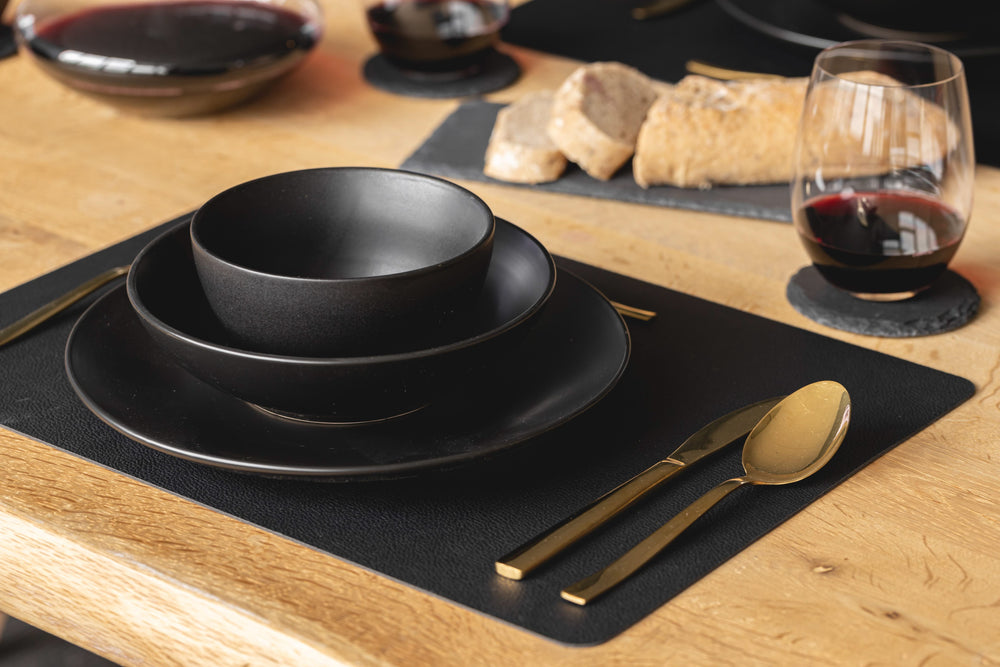 Assiettes de table Studio Tavola Black Tie ø 27 cm - 6 pièces