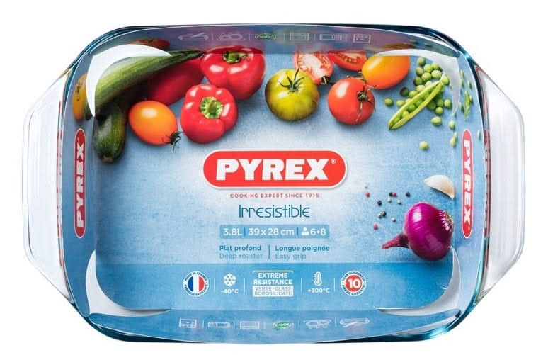 Plat à four en Pyrex Irresistible - 39 x 25 x 7 cm / 3,8 litres