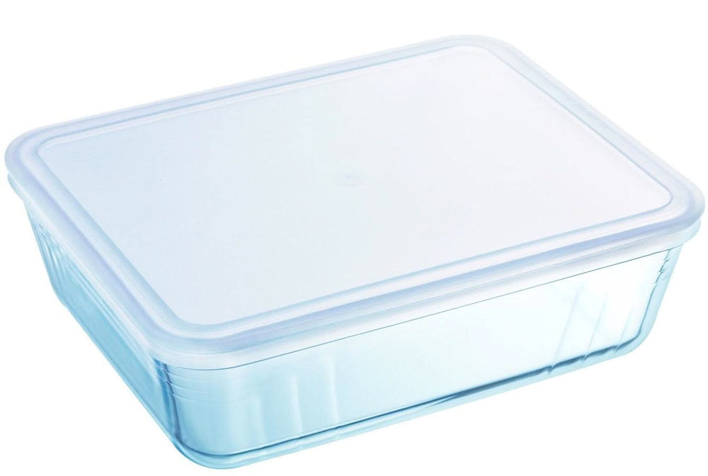 Plat à four en Pyrex - avec couvercle - Cuisiner et congeler - 25 x 19 x 8 cm / 2,6 litres