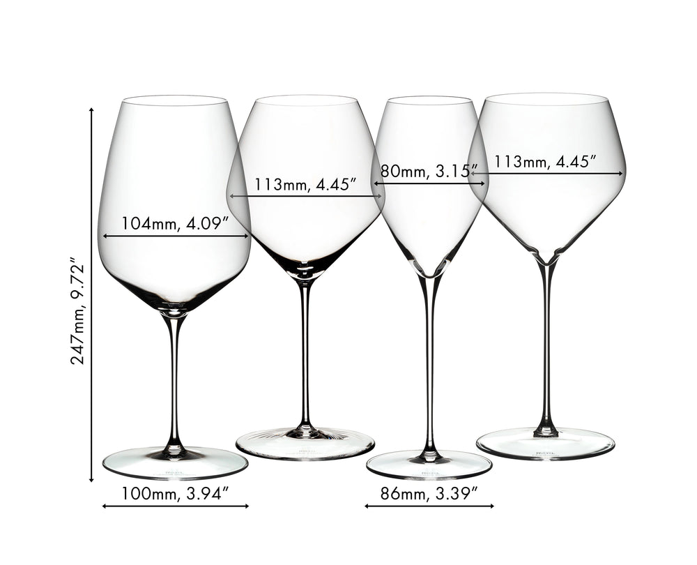 Ensemble de verres à vin Riedel - Verres à vin - Veloce - 829 ml - 4 pièces