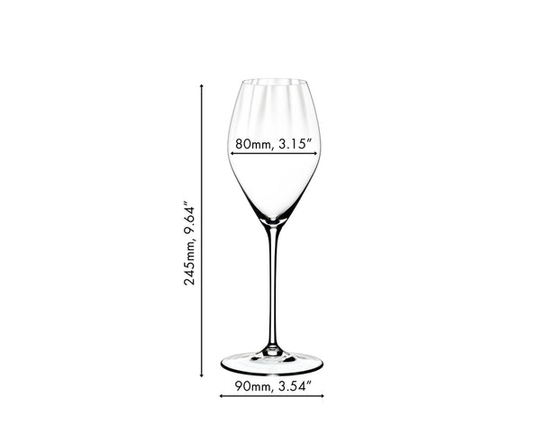 Ensemble de verres à vin Riedel - Verres à champagne - Performance - 380 ml - 4 pièces