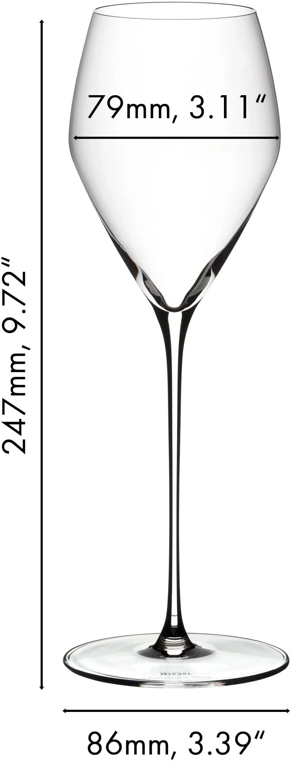 Ensemble de verres à vin Riedel - Verres à champagne - Veloce - 570 ml - 4 pièces