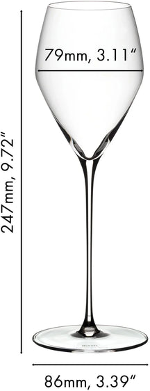 Ensemble de verres à vin Riedel - Verres à champagne - Veloce - 570 ml - 4 pièces