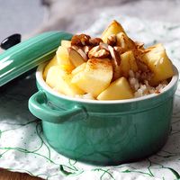 Riz au lait aux pommes et à la cannelle