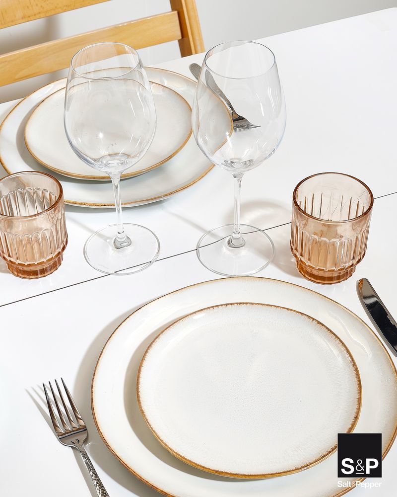 Assiettes Diner Salt & Pepper Artisan Blanc ø 28 cm - 4 pièces