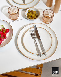 Assiettes Diner Salt & Pepper Artisan Blanc ø 28 cm - 4 pièces