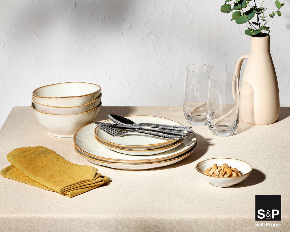 Assiettes Diner Salt & Pepper Artisan Blanc ø 28 cm - 4 pièces