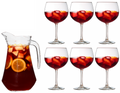 Ensemble de sangria (carafe Luminarc Broc 1,6 L + verres à sangria Cosy Moments 700 ml - 6 pièces)