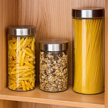 Pot de conservation Sareva - Couvercle verre/inox - ø 11,5 cm / 1,7 litre