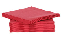 Serviettes Cosy & Trendy Rouge 25 x 25 cm - 40 Pièces