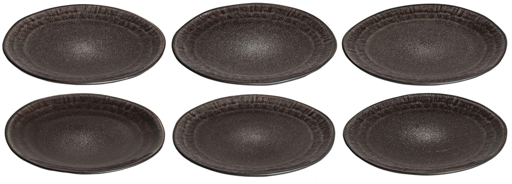 Assiettes de petit-déjeuner Studio Tavola Dark Brown ø 22 cm - 6 pièces