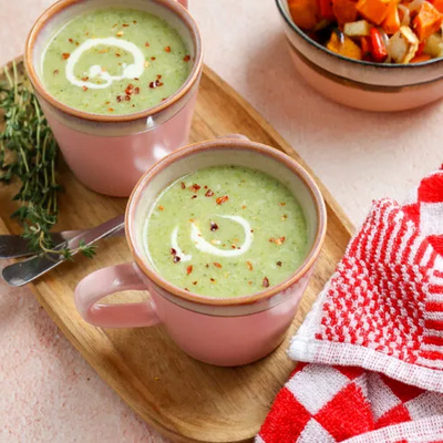  Soupe de brocoli au chou-fleur et au fromage