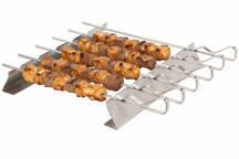 Cookinglife BBQ Spiezen Fire & Flavour RVS 42 cm - Set van 6 met Houder voor Grillen