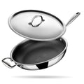 Poêle à Frire Hybride Stahl Cookware - 28 cm - Couvercle Inclus