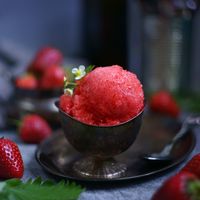 Glace sorbet fraise