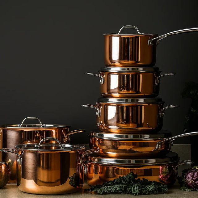 Gardez la poêle en cuivre brillante et propre