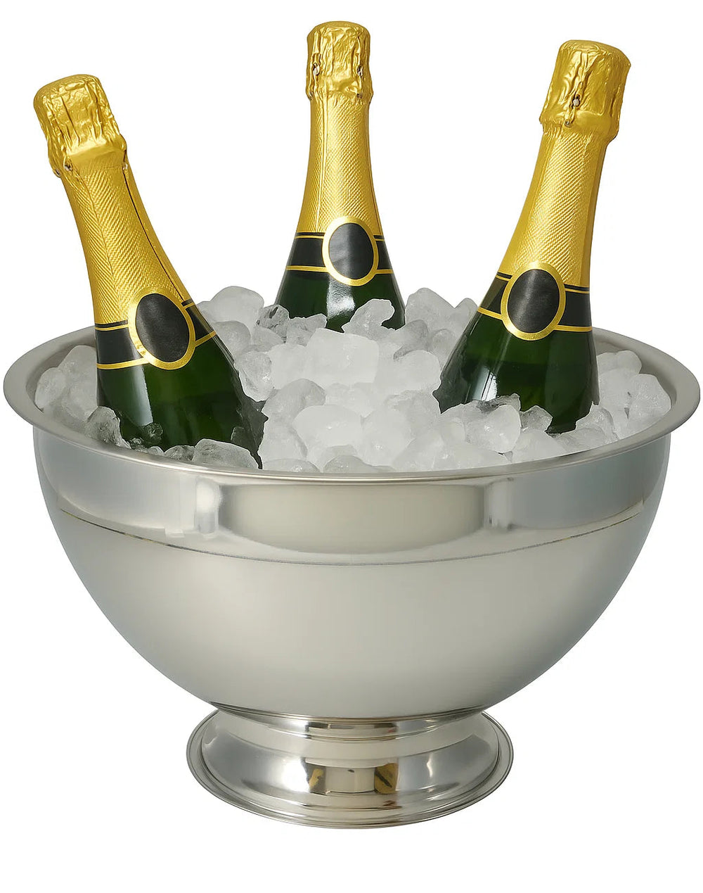 Cookinglife Champagne Emmer - Champagneschaal - Oliebollenschaal XL - Brushed RVS ø 30 cm