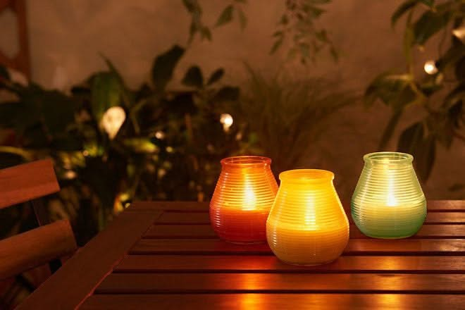 Bougie d'extérieur Bolsius / Patiolight - Véritable Citronnelle - Jaune - 9,5 cm / ø 9 cm