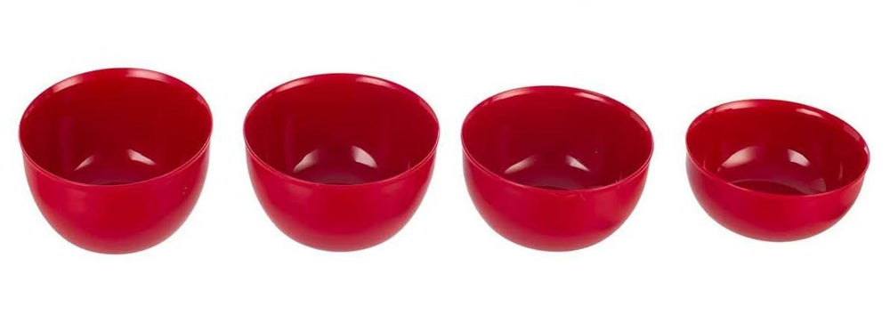 Bol de mélange Core Rouge Empereur KitchenAid - avec couvercles - 4 pièces