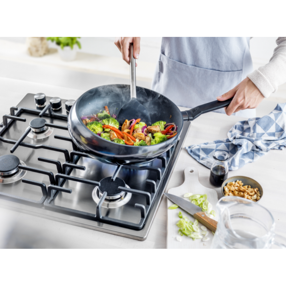 Poêle à wok BK / Wokarang Easy Induction en aluminium - ø 30 cm / 4,3 litres - Revêtement antiadhésif céramique