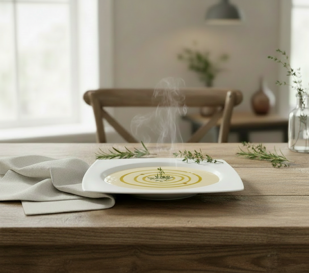 BonBistro Assiette à pâtes Yong Squito 27 x 27 cm - Blanc - 6 pièces