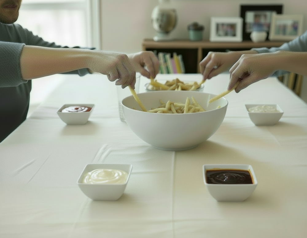 Set de plats à tremper BonBistro - en porcelaine - Squito - 10x10 cm - 6 pièces