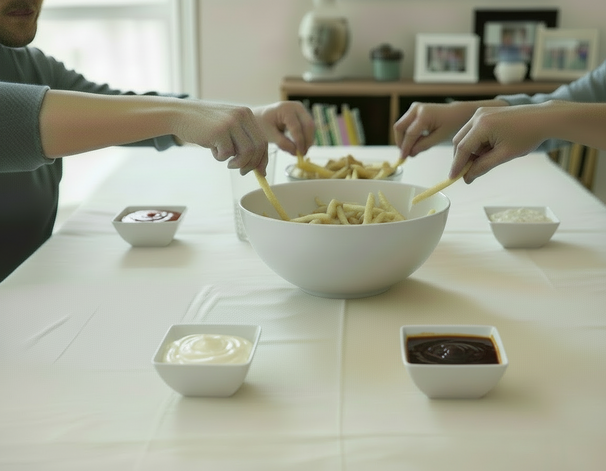 BonBistro Plat à tremper Yong Squito 10 x 10 cm - Blanc - 6 pièces