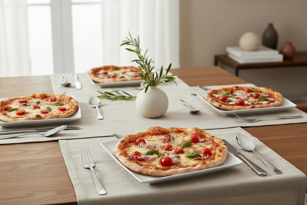 BonBistro Sous-assiette Yong Squito 30 x 30 cm - Blanc - 2 pièces