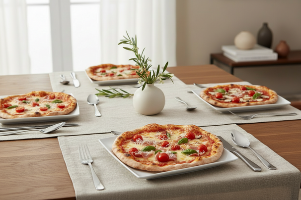 BonBistro Sous-assiette Yong Squito 30 x 30 cm - Blanc - 2 pièces