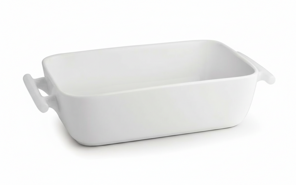 BonBistro Plat à four Yong Squito - 33 x 24 x 6 cm / 3,5 litres - Blanc - 2 pièces
