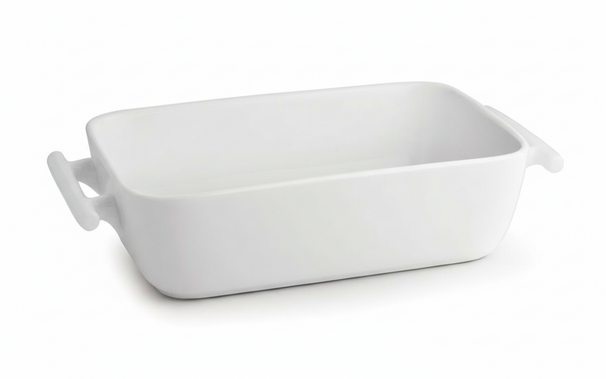 BonBistro Plat à four Yong Squito - 20 x 14 x 6 cm / 1,1 Litre - Blanc - 2 pièces